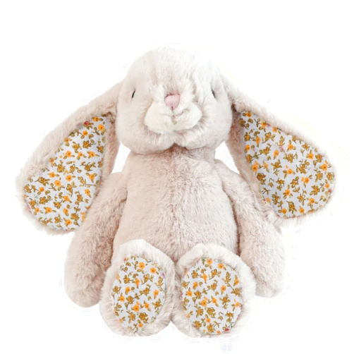 DILLY DUDU Blossom Bunny Rabbit Stuffed Animal Plush Toy Best Gifts 10-Inch（Beige）