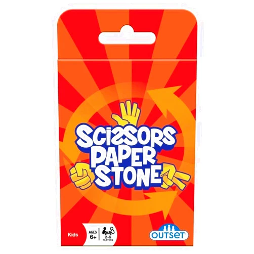 Outset Media Scissors Paper Stone - The Fast Action Color Matching and Slapping Game - Travel Card Set with 54 Cards