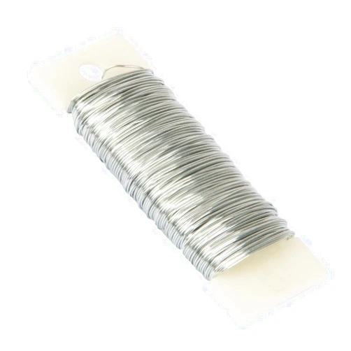 JFFX Floral Wire, 22 Gauge 38 Yards Flexible Silver Flower Wires for Wreath Making Jewelry Craft Flower Arrangements