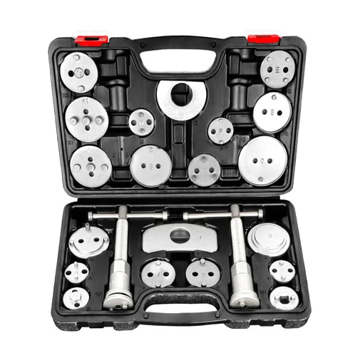 BILITOOLS Brake Caliper Compression Tool 22-Piece Heavy Duty Disc Brake Caliper Piston Rewind Tool Universal Brake Caliper Tool Set with 18 Adapters for Brake Pad Replacement Reset
