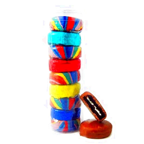 Dylan's Candy Bar Striped Chocolate-Covered Oreo Cookies Tube