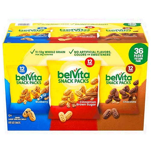 Generic 'Belvitas' Snack Packs, 36 Count