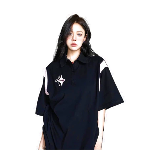 LREUIP Korean Style Academy Style, Casual Style T-Shirt, Versatile Printed Loose top, Shirt Style Elegant Goddess