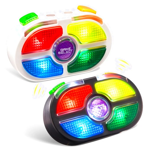 SYNCFUN 7-Key Handheld Game with 4 Game Modes, Board Games for 1 or 2 Players, Lights and Adjustable Sound, Ages 8+ (2-Pack)