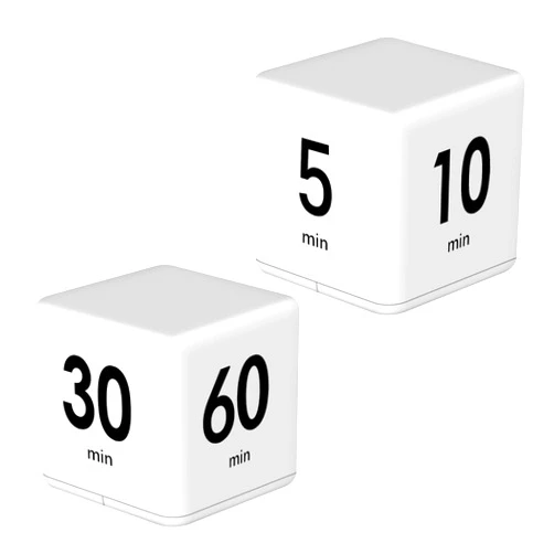 JOYIT 2 Pcs Cube Timer Set - 2.6 Inch Gravity Sensor Flip Digital Timers for Countdown and Time Management, Featuring 1-10 Minute and 15-60 Minute Settings for Kids and Adults