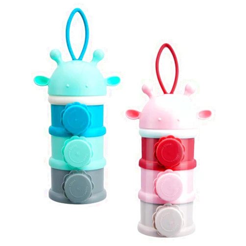 TOYANDONA 2pcs Three Layer Milk Powder Box Storage Pp Newborn Products Travel