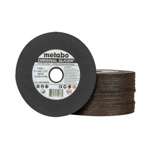 Metabo 655339000 50-Pack | 6-inch Original Slicer® Cutting Wheel | Type 1 | 6