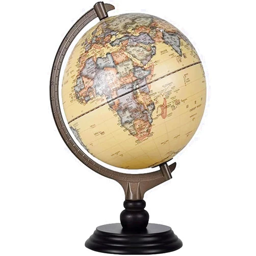 YJHAODM Educational Rechargeable Globe Built in LED, Earth Globe 360° Rotating World Globe Chinese and English Bilingual Geographic Globe Stable