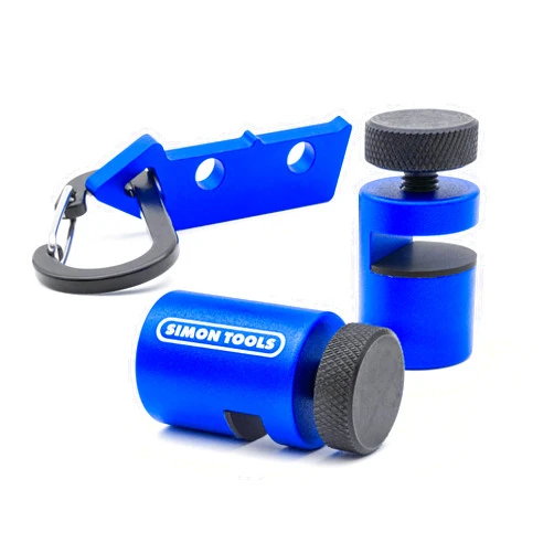 Simon tools Stair Gauges for Framing Square | Extra Tall 𝗡𝗼𝗻-𝗦𝗹𝗶𝗽 Framing Square Stops with Holder, Framing Tools for Speed Square