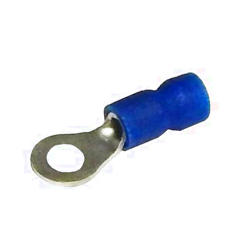 Morris Products 10036 Ring Terminal, Vinyl Insulated, Blue, 16-14 Wire Size, #10 Stud Size, 200-Pack