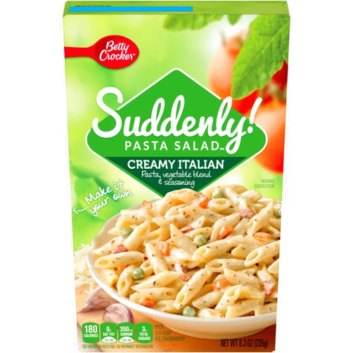 Suddenly Salad Betty Crocker Dry Meals Pasta Salad Creamy Italian, 8.3 oz