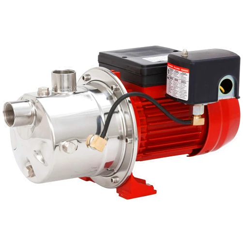 Red Lion RJS-75SS 115/230 Volt, 3/4 HP, 12.8 GPM Stainless Steel Shallow Well Jet Pump, Red, 97080702