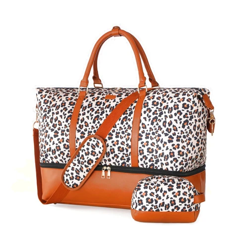 Daerli Weekender Bag with Shoe Compartment, Large Duffle Bag, Travel Bag, Overnight Bag, Weekender Travel Bag with Cosmetic Bag
