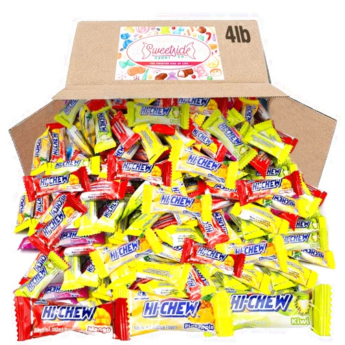 SWEETSIDE CANDY CO. Hi Chew Candy Bulk 4lb Pack - Candy Variety Pack – Japanese Snacks with Four Delicious Flavors – Hi Chews Candy Bulk For The Perfect Party – Ideal Gummy Candy For Friends and Family