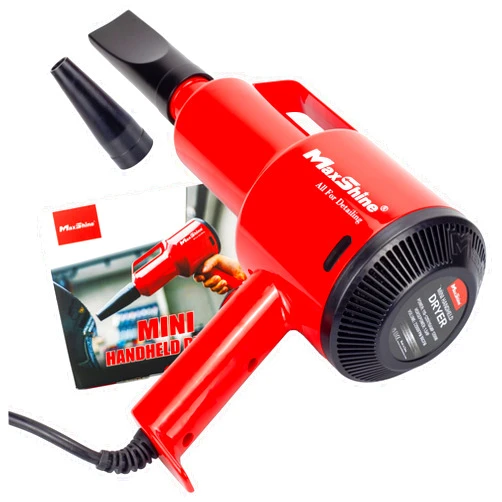Maxshine Mini Car Dryer Air Blower with 2 Focused Nozzles - Compact & Powerful Handheld Car Blower for Drying, Cleaning, Detailing, Waxing, Coating - Ideal for Cars, Home, Boats, Motorcycles, RVs