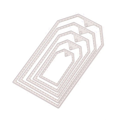 FAWENUCY Scrapbooking Die-Cuts, Bookmark Tags Set Metal Cutting Dies for Card Making, Paper Craft Punch Template, Background Embossing Stencils, DIY Album Décor/Style F-6.5x11.3cm