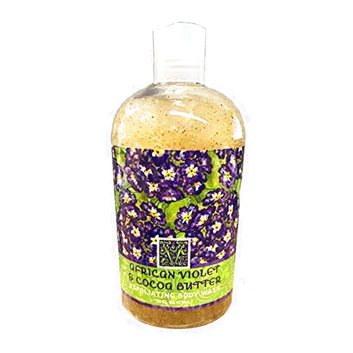 Greenwich Bay Birsppy Greenwich Bay Exfoliating Body Wash, Enriched with Shea Butter, Blended with Loofah and Apricot Seed 16 oz (African Violet)
