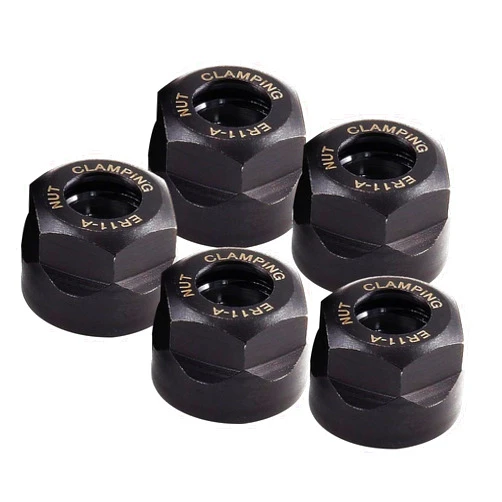Luo ke 5 Pcs ER11-A Collet Clamping Nut, M14 Collet Clamping Nuts for CNC Machine Chuck Lathe Milling Tools Holder