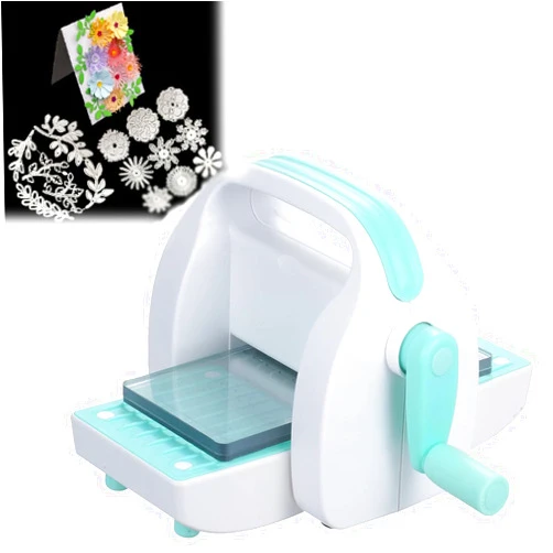 McbeAn Mini Manual Die Cutting Embossing Machine, Portable Die Cutting and Embossing Machine, for DIY Arts & Crafts, Scrapbooking, Card Making and Crafting