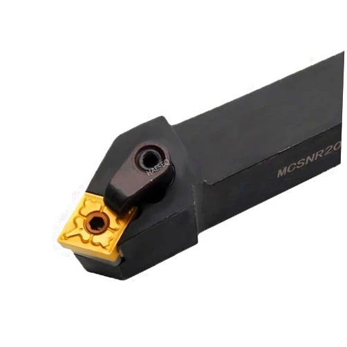 SRCGG 1pc MCSNR MCSNL External Turning Tool Holder MCSNR1616 MCSNR2020 MCSNR2525 Lathe Machining Tools for CNMG Carbide Inserts Cutter Bar(12,MCSNR_NO Inserts_2020K)