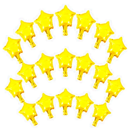 BEISHIDA 100 Pcs 5'' Gold star shaped Balloons Foil Balloons Mylar Balloons for Baby Shower, Gender Reveal, Wedding, birthday or Engagement Party Decoration (gold)