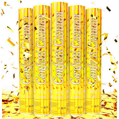 Tamodan 5 Packs Confetti Poppers,12 inch Confetti Cannon,Gold Party Poppers Confetti Shooters for New Year's Eve, Christmas, Birthday,Wedding, Graduationand Any Celebrations.
