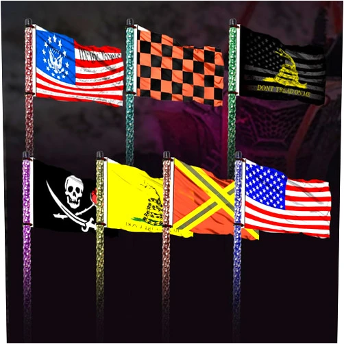 TKbeam 7 PCS 12x18 Inches Offroad Flags,Whip Flags for UTV, Attach to Whip Lights or Flag Poles, Double Sided,Dune Flag,suitable for for UTV ATV Jeep Off-Road RZR Polaris Truck Boat and 4X4 Sand Buggy