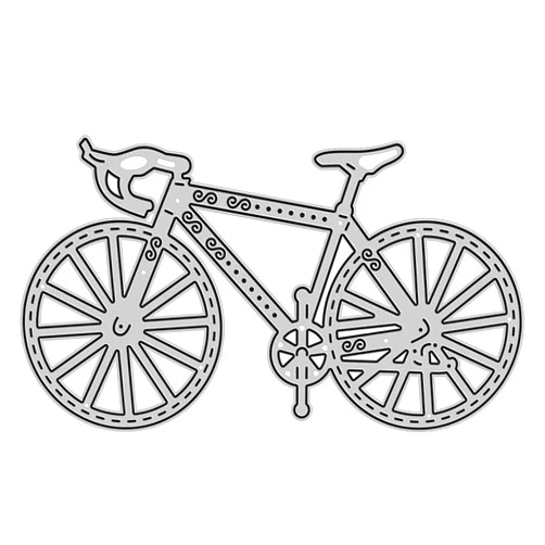 Generic Jindian Pattern Bicycle Metal Paper Cutting Dies Stencils for DIY Scrapbooking/Photo Album Decorative Embossing DIY Paper Cards H562