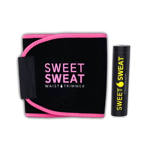 Sports Research Sweet Sweat Waist Trimmer (Large) & Original Sweet Sweat Stick Bundle