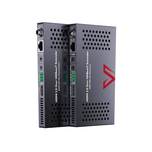 V AV Access AV Access HDBaseT HDMI Extender Over Cat5e/6/6a/7 Ethernet up to 330ft/100m 4K@60Hz, Supports HDCP2.2, HDMI2.0, Bi-Directional IR and RS232 Pass-Through, Auto EDID, PoE, CEC, Dolby Vision (4KEX100-H2)