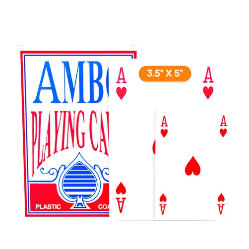 BIERDORF Jumbo Playing Cards 3.5 x 5Inch Deck of Cards Big Card Games for Families Casino Theme Party Decorations - Large Index Professional Poker Cards for Kids or Seniors