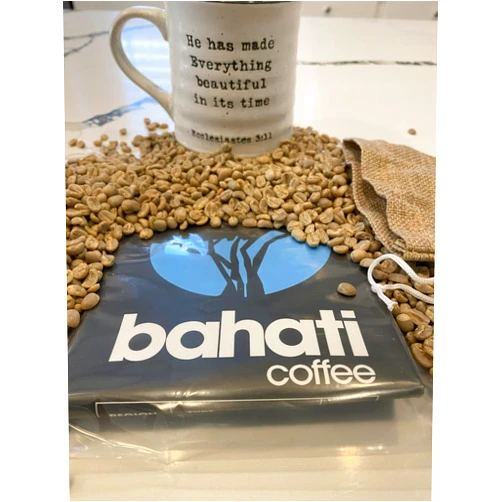 Bahati Coffee Kenya AA Grade Unroasted Green Arabica Coffee Beans from Great Rift Valley - 100% Pure Coffee Beans With Optimal Flavor Freshness & Aroma - Handpicked, Washed & Sun Dried - 5 LB