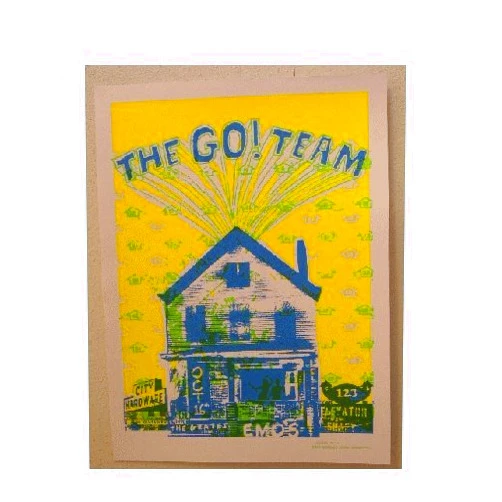 RhythmHound Go Team Silkscreen Printed Poster Go!Team Go! Team
