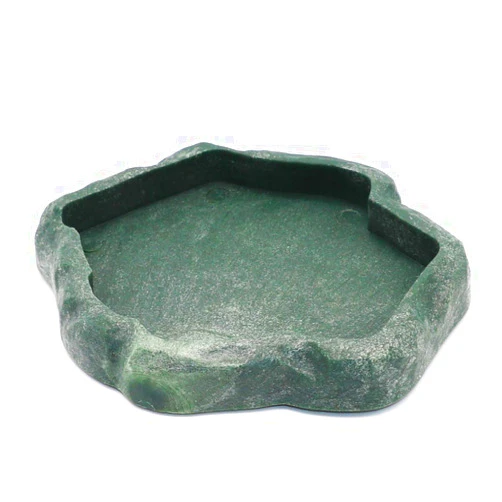 SLSON Reptile Feeder Terraium Bowl Plastic Shallow Reptile Feeder for Food and Water Feeding Dish for Lizard Gecko Bearded Dragon