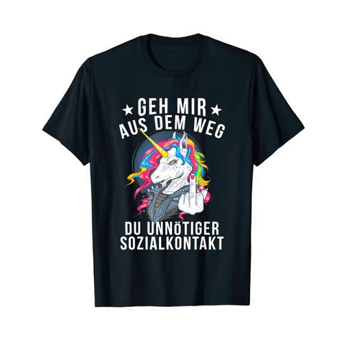 Geh mir aus dem Weg du unnötiger Sozialkontakt Unicorn Skirt T-Shirt