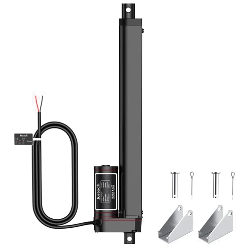 Justech 250 mm 10 inch Linear Actuator Motor, Heavy Duty 1000N 12V Actuator for Auto Car RV Electric Door Opener Industrial Agricultural Machinery Sweeping Vehicles Vessels Cargo-Black (1000N 250mm)