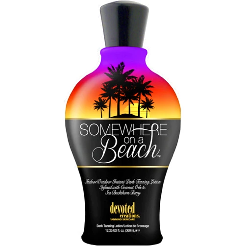 Devoted Creations Somewhere on a Beach, Indoor Outdoor, Instant Dark Tanning Lotion 12.25 Ounce
