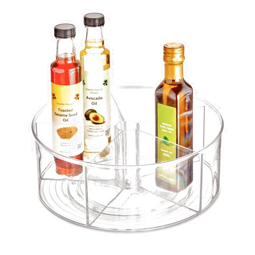 iDesign Recycled Plastic Lazy Susan Turntable Organizer Pantry, Bathroom, General Storage and More, The Linus Collection, 11.5
