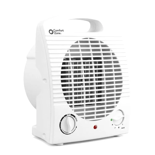 Comfort Zone Personal Space Heater – Energy Efficient 1500W Electric Heater with Adjustable Thermostat, 3 Heat Settings & Energy Save Mode – Portable, Tip-Over & Overheat Protection for Home & Office