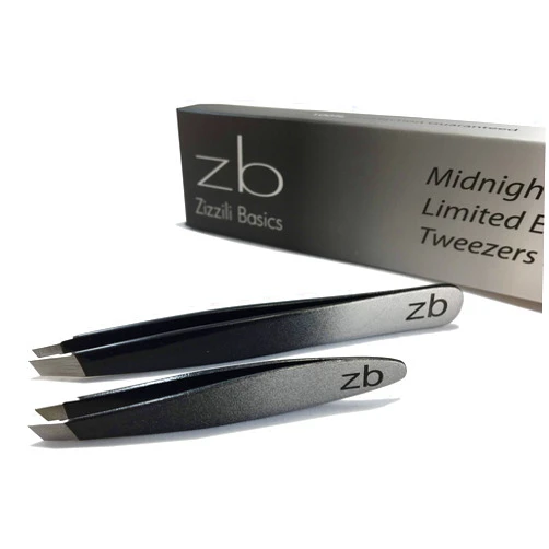 Zizzili Basics Tweezer Set - Limited Edition Ombre - Classic + Mini Slant - Best Tweezers for Eyebrow, Facial Hair Removal and your Precision Needs