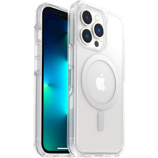 OtterBox iPhone 13 Pro (Only) - Symmetry Clear Series+ Case - Clear - Ultra-Sleek - Snaps to MagSafe - Raised Edges Protect Camera & Screen - Non-Retail Packaging