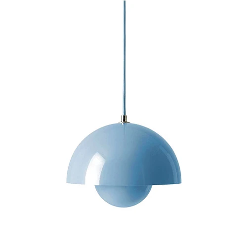 ZHANGMM Semi Flush Mount Macaron Chandelier Color Metal Small Pendant Lamp Fixture Modern Suspension Lighting E27 Base 1-Light Adjustable Hanging Light for Bedrooms