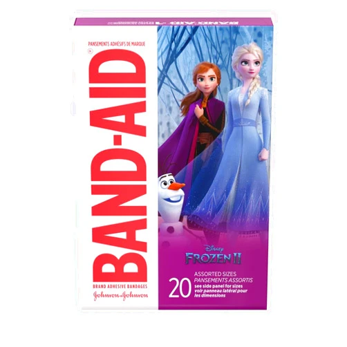 Band-Aid Brand Kids Adhesive Bandages for Minor Cuts & Scrapes, Disney Frozen II, Assorted Sizes, 20 ct