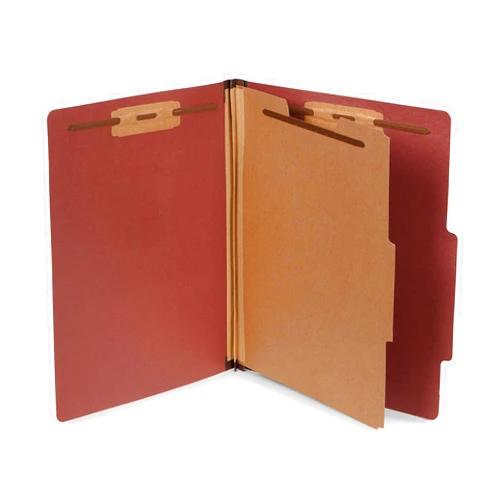 Blue Summit Supplies 30 Letter Size Classification Folders, 1 Divider, 2 Inch Tyvek Expansions, Durable 2 Prongs Designed to Organize Standard Law Client Files, Office Reports, Brick Red