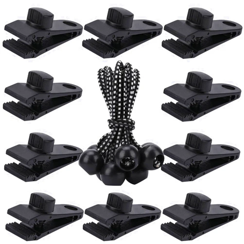 Axlksia Tarp Clips Heavy Duty Lock Grip, 20 Pack Tarp Clamps, Shade Cloth Clips Fasteners, Pool Awning Cover Bungee Cords Clips, Car Cover Clamp