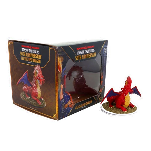 WizKids D&D Icons of The Realms: 50th Anniversary - Classic Red Dragon Boxed Miniature