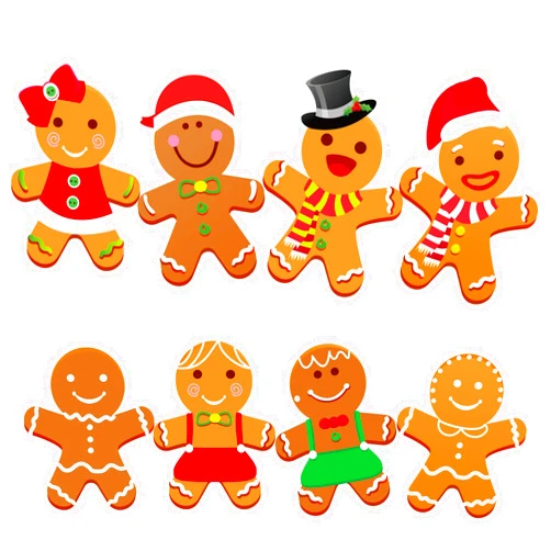 Blulu Winter Christmas Mini Gingerbread Cut-Outs Versatile Classroom Decoration Gingerbread Cut-Outs with Glue Point Dots for Winter Bulletin Board Classroom School Christmas Party, 5.9 x 5.9 Inch (40 Pcs)