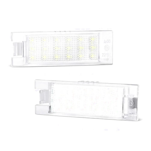 D-Lumina LED License Plate Light Tag Lamp Assembly for 2014-UP Chevy Camaro, 2013-2015 Chevy Malibu, 2011-UP Chevy Volt, Powered by 18-SMD 6000K Xenon White with Error-Free Load Resistors, Pack of 2