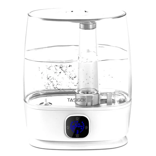 Tasigok Humidifiers for Bedroom Home, 6L Cool and Warm Mist Air Humidifier for Large Room Baby Nursery, 50H Easy Clean and Top Fill, Quiet with Ultrasonic, Essential Oils, Auto Mode, for House, Plants