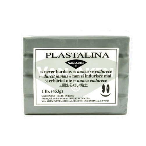 Van Aken Plastalina Modeling Clay - Gray, 1 lb, Modeling Clay